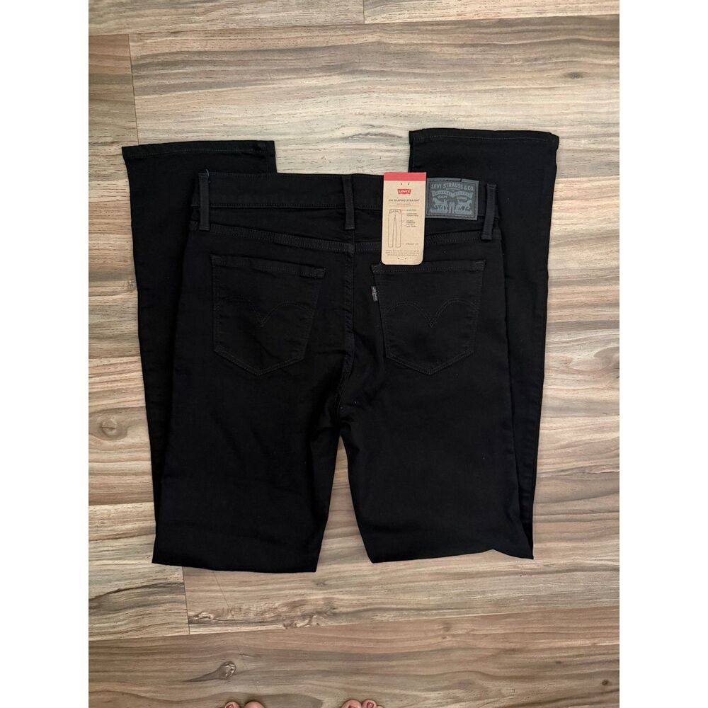 Levi's 314 Shaping Straight Black Jeans 28x32 - Picture 2 of 5